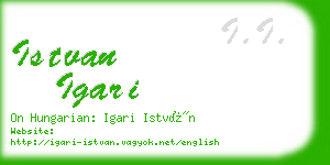 istvan igari business card